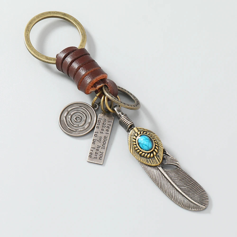 Feather Charms Key Rings