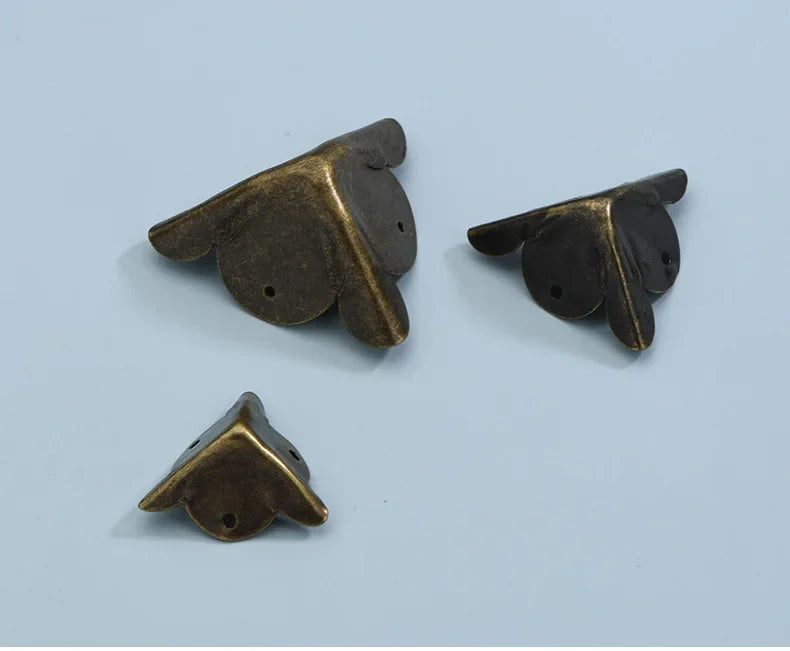 Sets of Four Antique Iron Corner Furniture Hardware