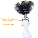 Rhinestone Feather Carnival Headpiece Stage Performances Mardi Gras Festival Wear