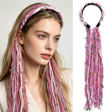 Synthetic Handmade Boho Yarn Tassel Dreadlock  Braids Headband
