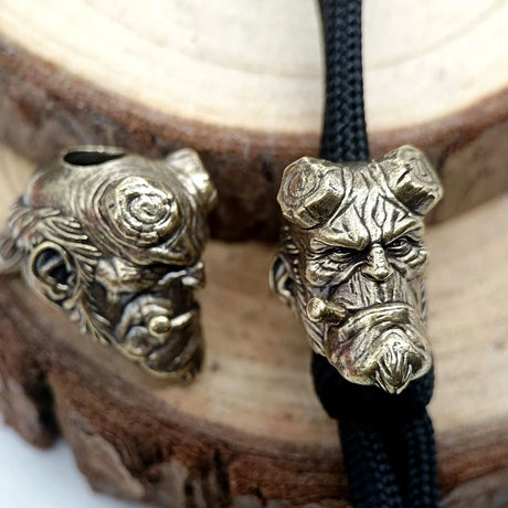 Hell Boy Brass Paracord Beads Lanyard Dreadlock Beard Bead