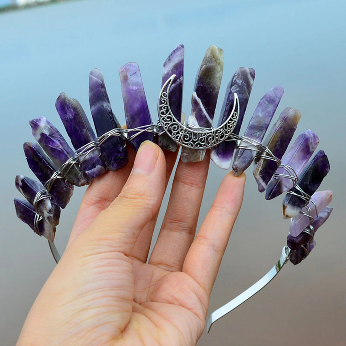 Goddess Crowns Raw Crystal Quartz Tiara Headbands