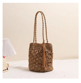 Straw Tassel Shoulder Bags Vacation Beach Bags Boho Travel Tote