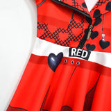 Descendants Red Costumes Girl Halloween Costumes The Rise of Red Cosplay Dress  3-12Y