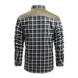 Woodsman Cotton Plaid Jacket Warm Winter Corduroy Patchwork Shirts Fleece Lined