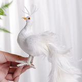 White Peacock Light Weight Christmas Tree Decoration