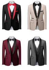 Mens Tuxedo Three Piece Suit Blazer with Trousers and Vest