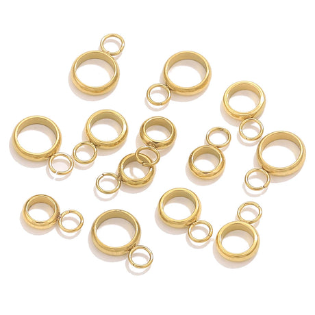 20pcs Stainless Steel Pendant Clip Connectors Bail Clasps For DIY Necklace Pendants Clip Pinch Findings Jewelry Making Supplies