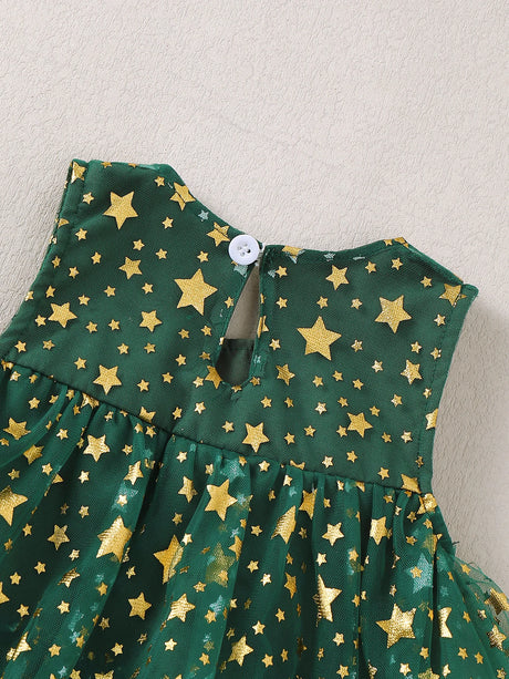 Christmas Tree Tulle Dress for Baby Girls Toddler Festive Outfit