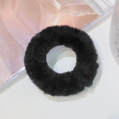 Dopamine Colour Fluffy Scrunchie Hair Bands Ponytail Holder Hair Accessories