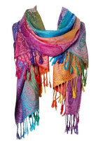 Rainbow Pashmina Scarfs Large Soft Warm Shawl Wrap