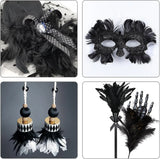 50/100 Pcs Black Goose Chicken Pheasant Feathers DIY Crafts