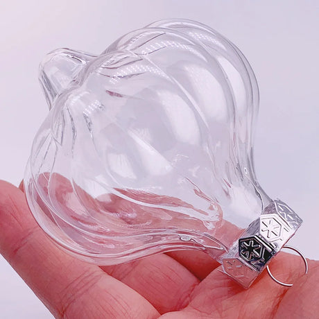 Six Shatterproof Transparent Christmas Decoration Bauble Ball Ornaments 80mm
