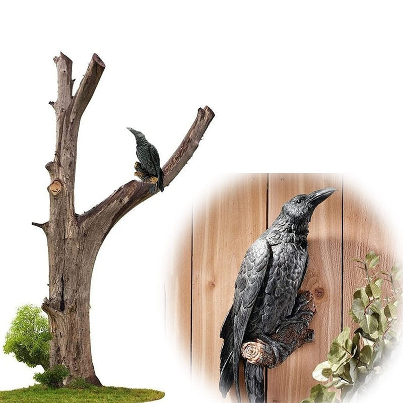 Quoth the Raven Resin Statue Halloween Decor