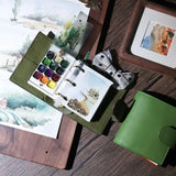 Painters Pocket Kit A9 Three-Ring Mini Loose-Leaf Leather Notepad Painting Supplies