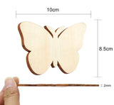10pcs Butterfly Flower DIY Wooden Crafts Kids Projects