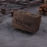 Vikings Braid Stainless Steel Huggie Hoop Earrings for Men with Wooden Box
