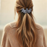Gothic Floral Bat Hair Barrette Clip