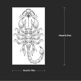 Symmetric Dragonfly Flower Leaf Temporary Tattoo