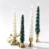 Christmas Tree Taper Candle Pine Tree Candlestick Xmas Dinner Table Decor
