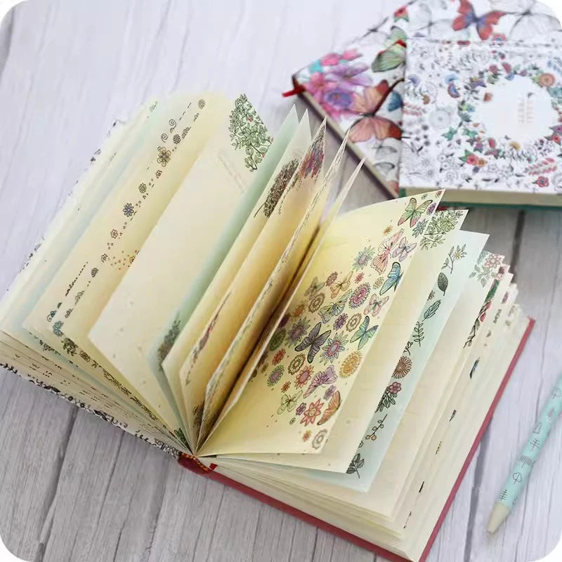 Colouring Notebooks Hardcover Art Journal 148 Sheets Illustrated Diary