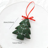 Handmade Embroidered Wool Felt Snowflake Heart Christmas Pendant Xmas Tree Hanging Ornaments