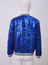 Kids Girls Sequinned Dance Bomber Jackets