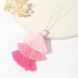 1/2pcs Cotton Tassels for Crafts Tri-Layered Tassels with Hanging Loop for Crafts Jewelry Making Bookmark Clothing  Accessories