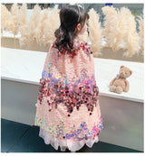 Shiny Rainbow Sequin Cloak Halloween Children's Dress Up Cape