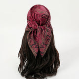 Paisley Print Scarf Square Bandana Neckerchief Hair Ribbon Headband Hair Accessories