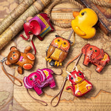 Genuine Leather Cute Coin Purses Handmade Animal Mini Cases