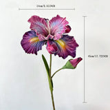 Irises Oil Painting Stylised 45cm Artificial Flower EVA Velvet Feel