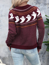 Halloween Ghosts Pumpkin Spice Cardigan
