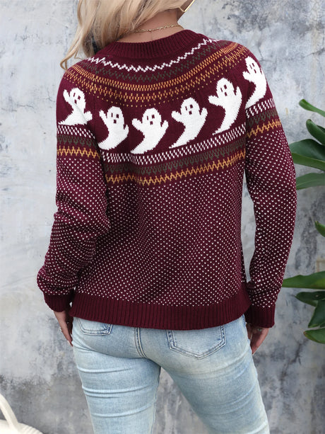 Halloween Ghosts Pumpkin Spice Cardigan