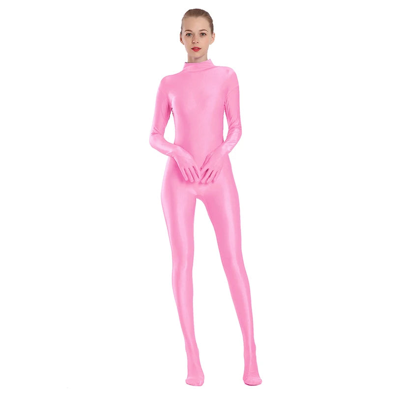 Cat Burglar Adult Spandex Full Body Zentai Footed Jumpsuit Unisex Bodysuit Unitard Halloween Costume