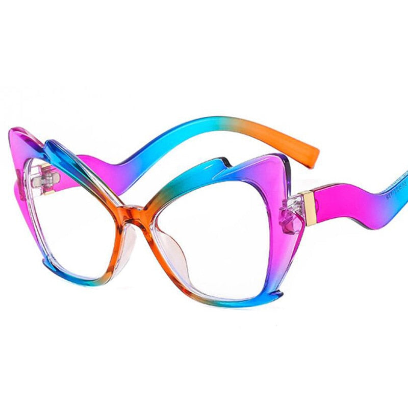 Blue Light Reading Glasses Butterfly Cat Eye Glasses Frame Clear Lens