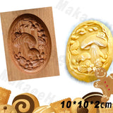 Wooden Cookie Mould Press Baking and Crafts