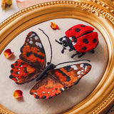 DIY Embroidered Insect Series Fabric Brooches Butterfly Ladybug Dragonfly Bee Craft Project
