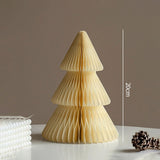 Christmas Paper Honeycomb Decorations Ball Folding Christmas Tree Table 3D Ornaments