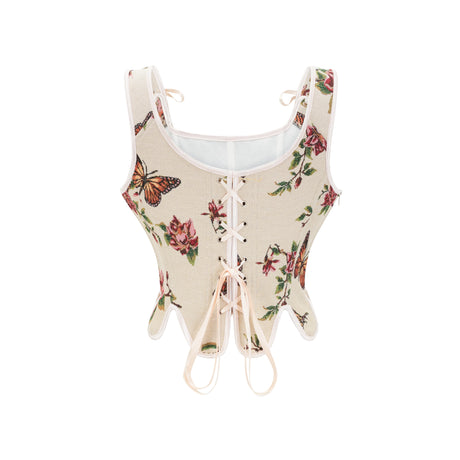 Maiden Fiora's Vintage Floral Overbust Corsets
