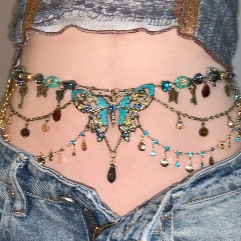 Butterfly Waist Chain Belly Dancing Jewellery Necklace