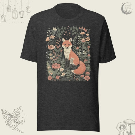 Woodland Fox T-Shirt Floral Cottagecore