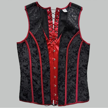 Men's Formal Boned Waistcoat Corset Vest Lace Up Burlesque Performance Stage Costume