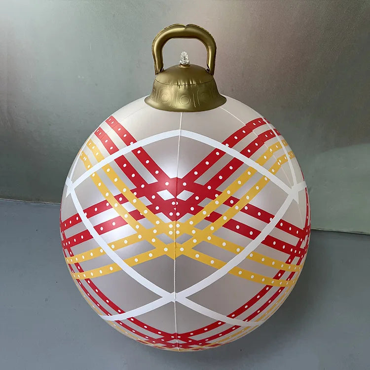 60cm Outdoor Christmas Inflatable Baubles PVC Giant Xmas Balls Decorations Toy Ball