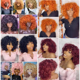 Ringlet Wigs Orange Pink Blonde Cosplay Wigs