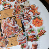 Vintage Christmas RUB ON Transfer Sticker Pack Junk Journal DIY Scrapbooking