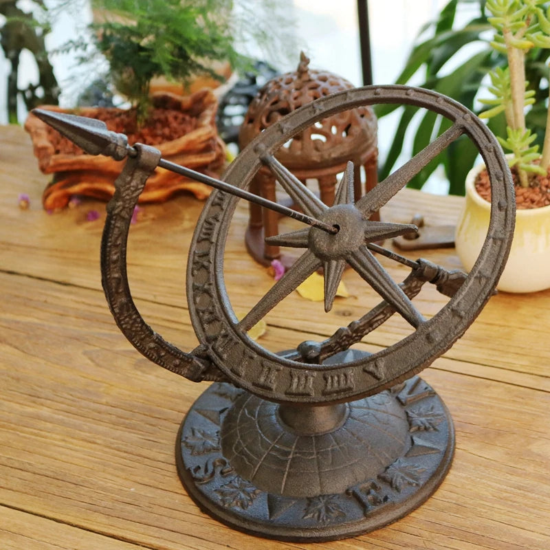 Antique Inspired Cast Iron The Sun And The Star Gauge Home Office Nautical Decor