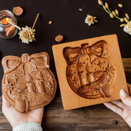 Even More Wooden Cookie Moulds Embossed Biscuit Press Cutter Moulds, Fish, Tiger, Horse, Squirrel, Seasonal