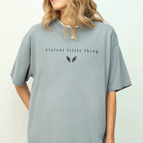Violent Little Thing Xaden Fourth Wing T-Shirt Iron Flame Romantasy Cotton Tee