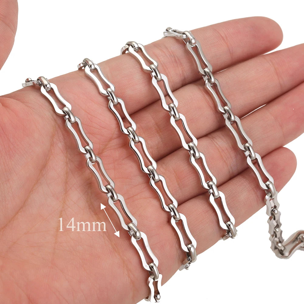 1meter PVD Gold Plated Stainless Steel Thick Large Heavy Chains Necklace Bracelet DIY Jewellery Making Finding